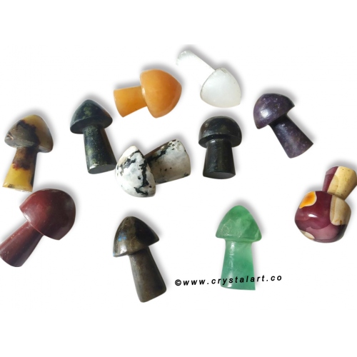 Mix Agate Stones 2 Inch Healing Stone Mashroom