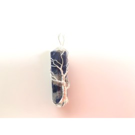 Sodalite Double Terminated Points Fully Wrapped Pendants