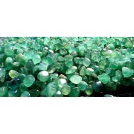 Green Fluorite Tumbled Stones Wholesale