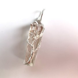 Clear Quartz Double Terminated Points Fully Wrapped Pendants