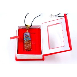 Seven Chakra Cube Shape 50 mm Orgon Pendants With Case