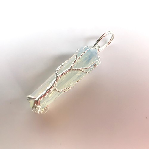 Opalite Double Terminated Points Fully Wrapped Pendants