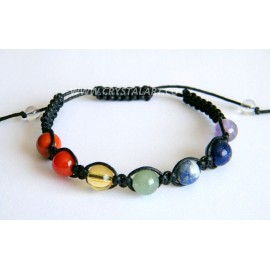 Rope Wrapped Beads Chakra Bracelet