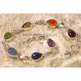 Teardrop Gemstone Chakra Bracelet