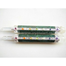 Ruby Zoisite Faceted Chakra Healing Stick