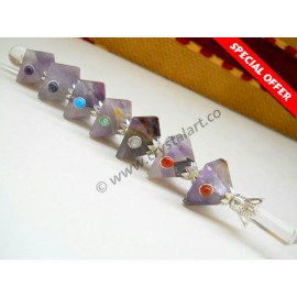 Gemstone Chakra Stepped Pyramid Healing Sticks