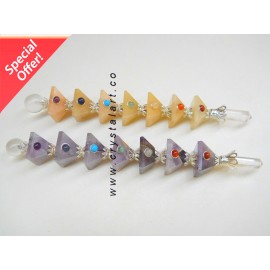 Gemstone Chakra Stepped Pyramid Healing Sticks