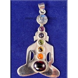 Chakra Kwan Yin Metal Pendant