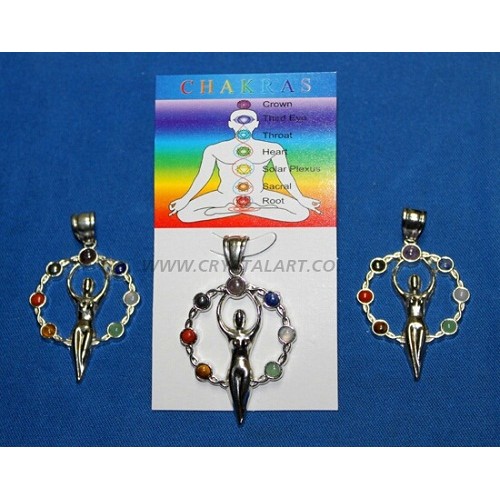 Chakra Goddess Metal Pendant