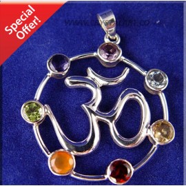 Chakra OM Metal Pendant