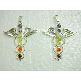 Chakra Flying Bird  Plated Metal Pendants