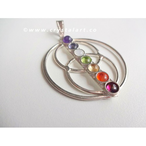 Third Eye Chakra Plated Metal Pendants