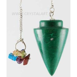 Gemstone Dowsing Pendulum with Chakra Heart Chain