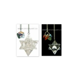 Crystal Merkaba with Chakra chain Pendulum