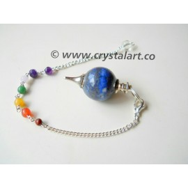 Lapis Lazuli Ball Chakra Chain Pendulum