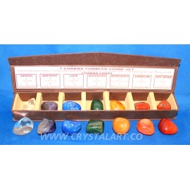 Chakra Plain Tumbled Stone Set with Box