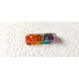 Chakra Layered Cube Orgone Pendants