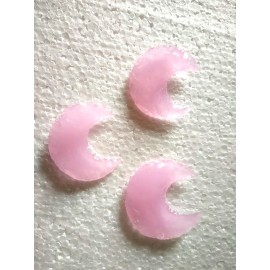 Rose Quartz Handmade Carving Moon 30 mm