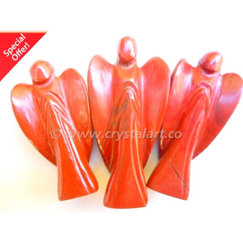 Red-Jasper Carved 2 Inch Angels