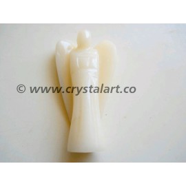 Cream Moonstone Carving 2 Inch Angel