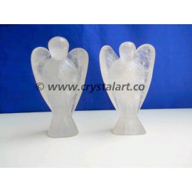 Crystal Quartz Extra Large Carved Angel 