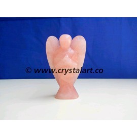 Rose Quartz Large Size Carved Angel