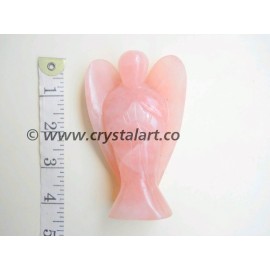 Rose Quartz Large Size Carved Angel