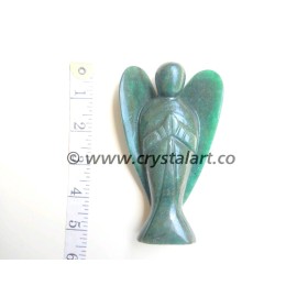 Green Myca Big Size Carved Angel