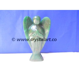 Green Myca Big Size Carved Angel