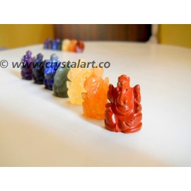 7 Chakra Carving Ganesha set of 7 piece