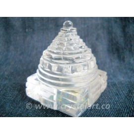 CLEAR CRYSTAL QUARTZ CARVING SHREE YANTRA