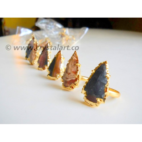 Electroplated Arrowheads Finger Ring