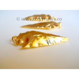 Golden Fully Electroplated Arrowheads Pendants