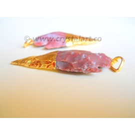 Golden Half Electroplated Arrowheads Pendants