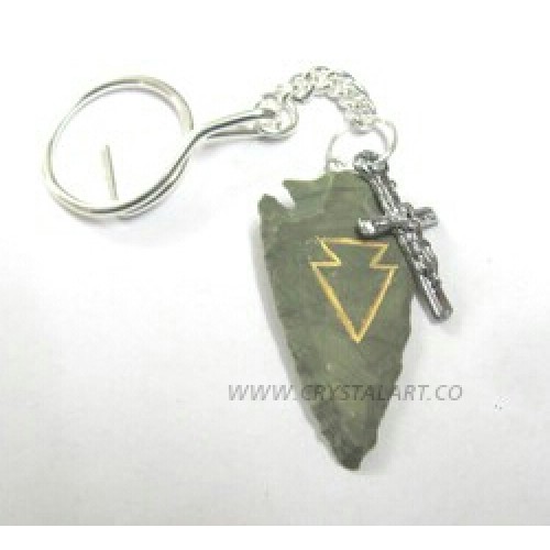 Engraved Fancy Arrowheads keyrings