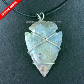 Metal Wire Wrapped Fancy Arrowheads Pendants