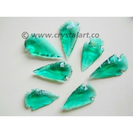 AQUA GLASS STONE INDIAN ARROWHEADS