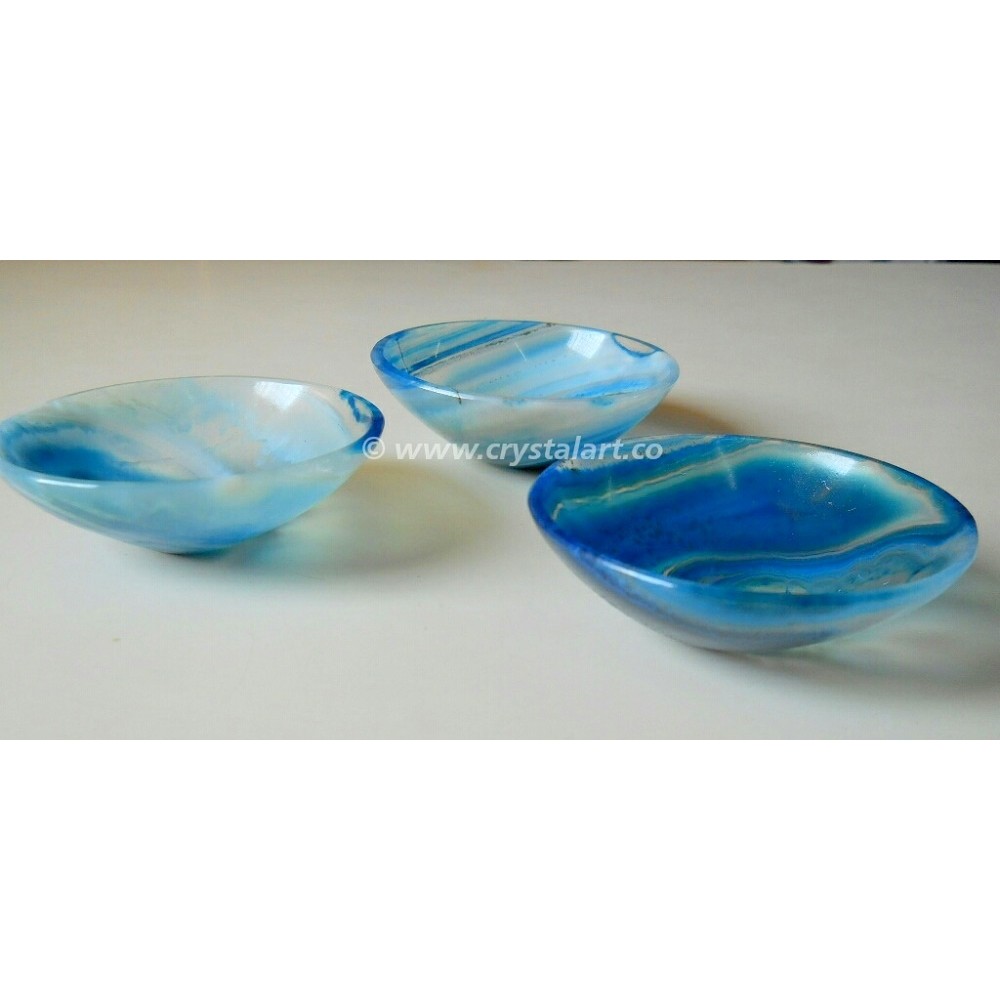 Banded Blue Onyx 3 Inch Bowl