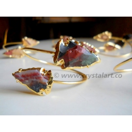 Arrowheads Electroplated Bangle