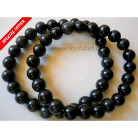 Black Obsidian 8 mm Plane Beads Bracelets