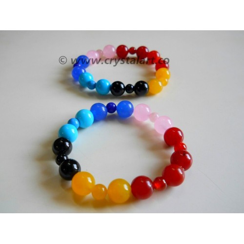 7 Chakra 2 Pieces Bracelets