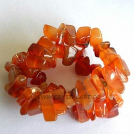 Red Carnelian Chips Bracelet