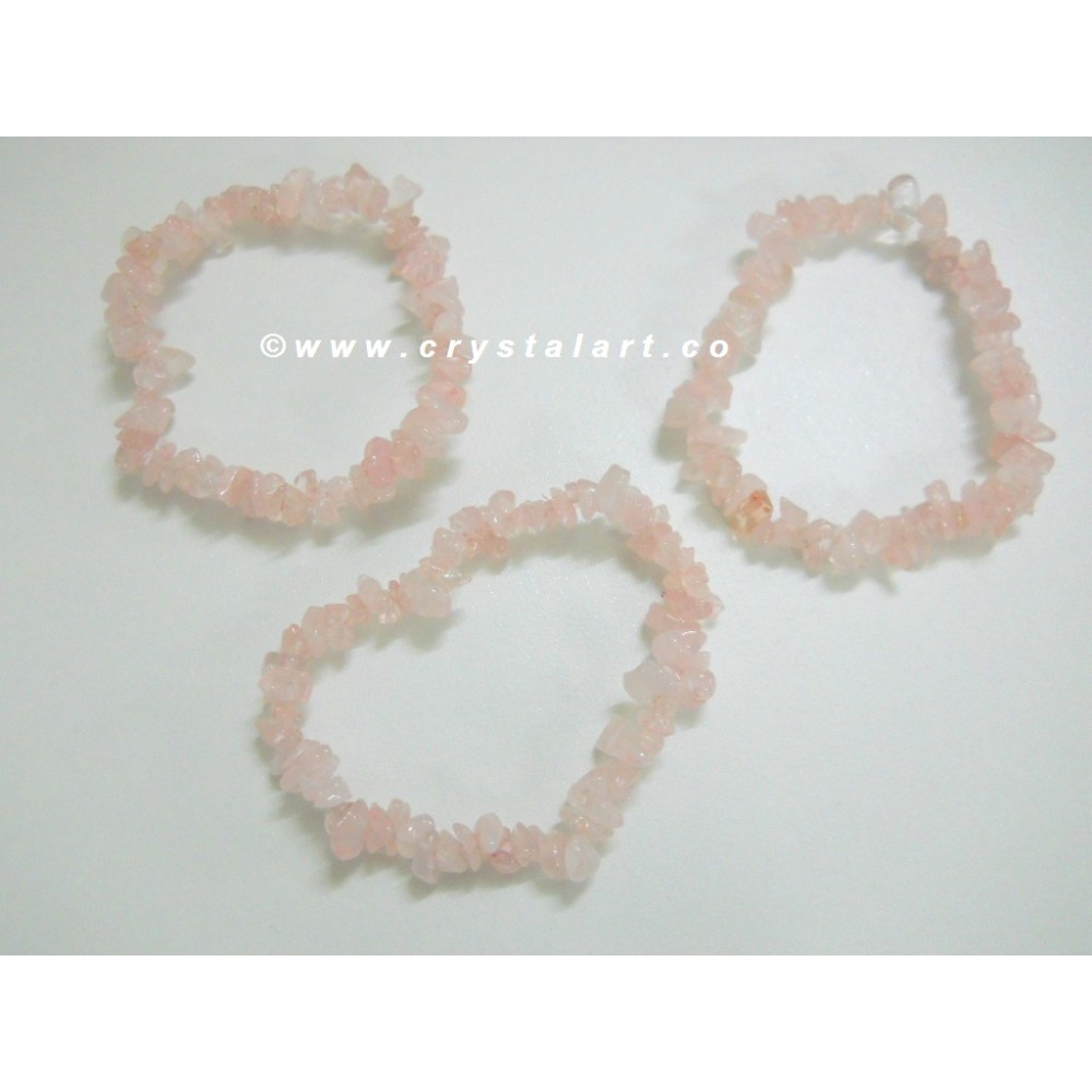 Rose Quartz Chips Bracelets