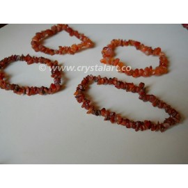 Red Carnelian Agate Chips Bracelets