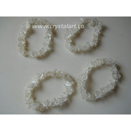Clear Crystal Quartz Chips Bracelets