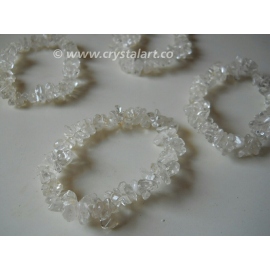 Clear Crystal Quartz Chips Bracelets