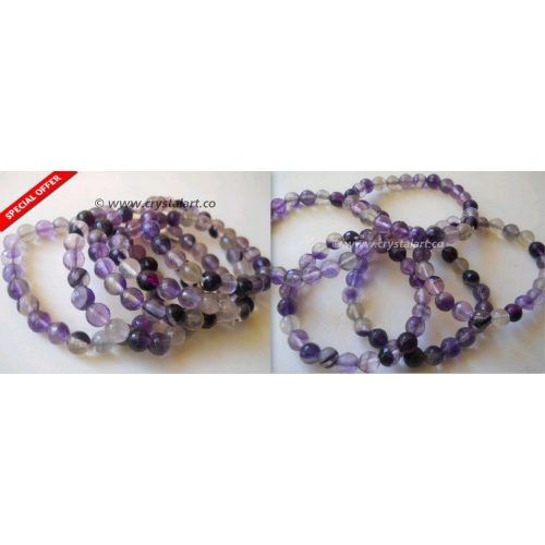 Multy Fluorite Faceted Beads Bracelets