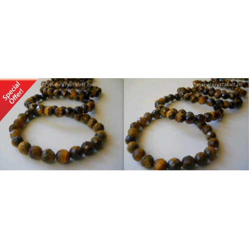 Tiger Eye Faceted Beads Bracelets