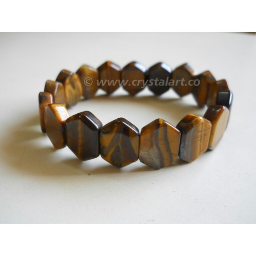 Tiger Eye 6 Faceted Bracelets