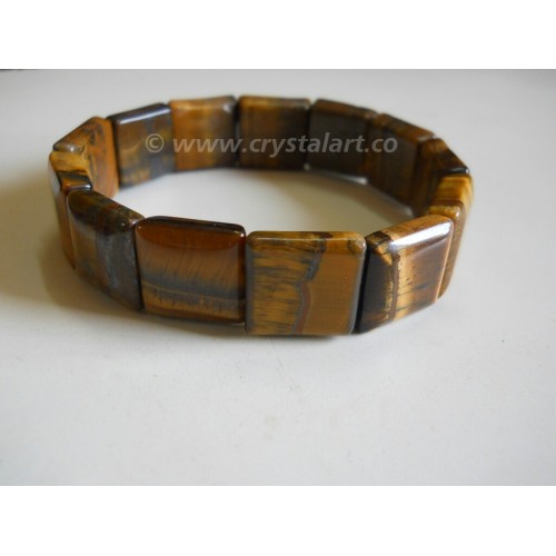 Tiger Eye Square Shape Faceted Bracelets